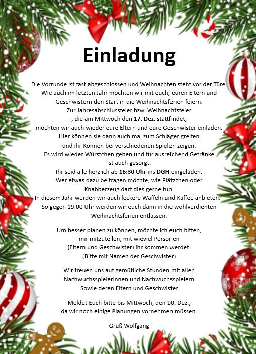 Einladung NW